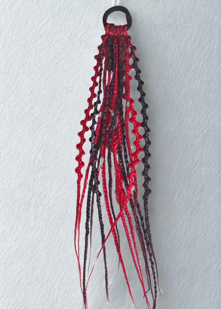 Dreads and Braids Band Red and Black