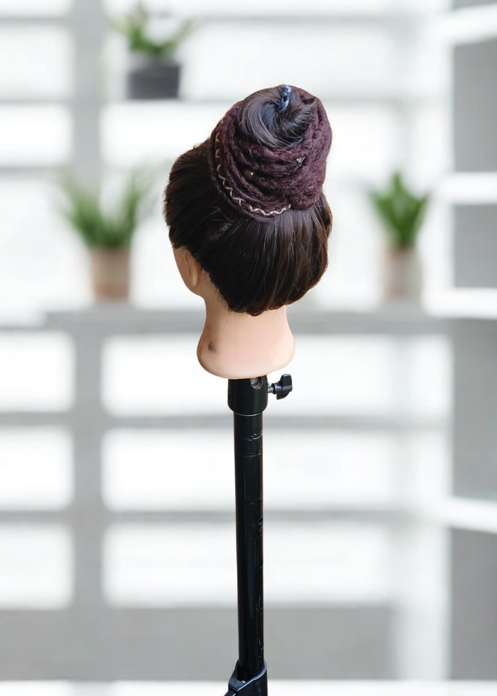 Dark Brown Dreadlok Hairband 22 inch, 12 dreadlock strips