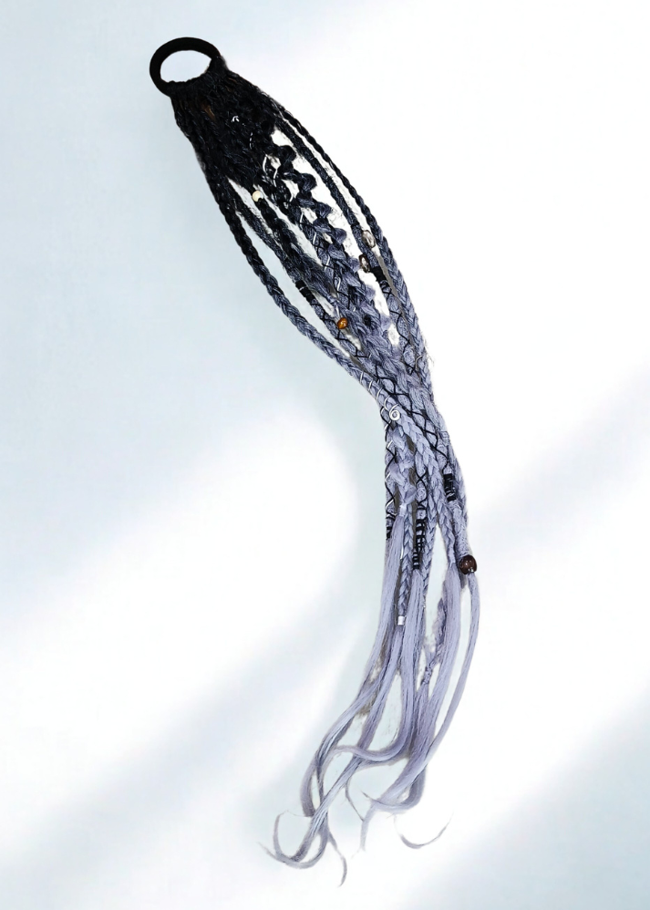 Dreadlock Band Black and Dark Grey