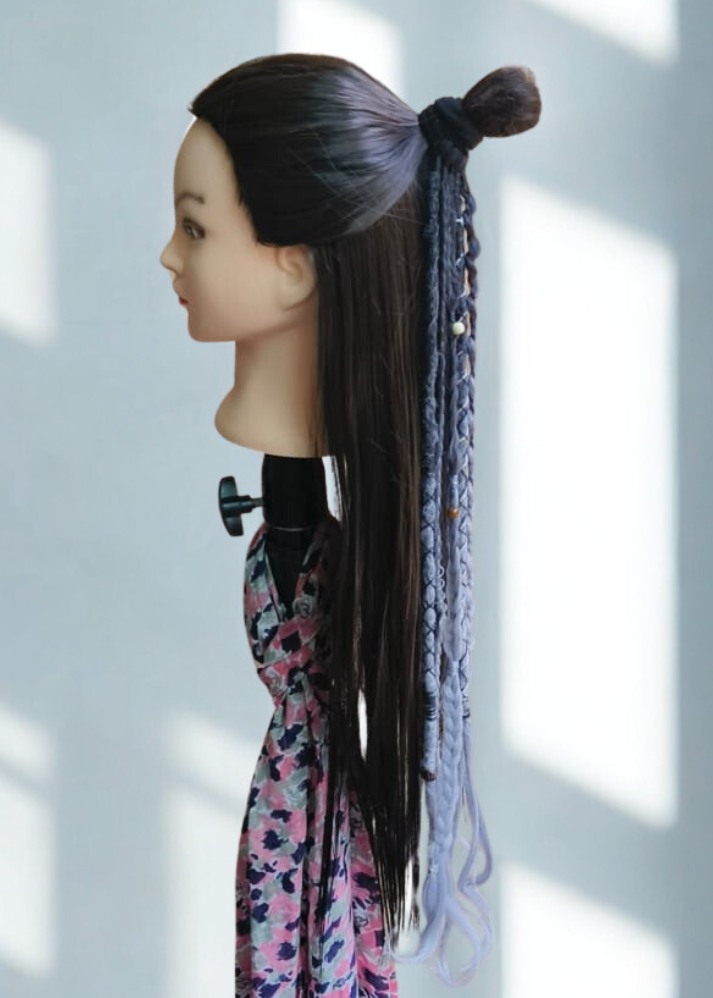 Dreadlock Band Black and Dark Grey