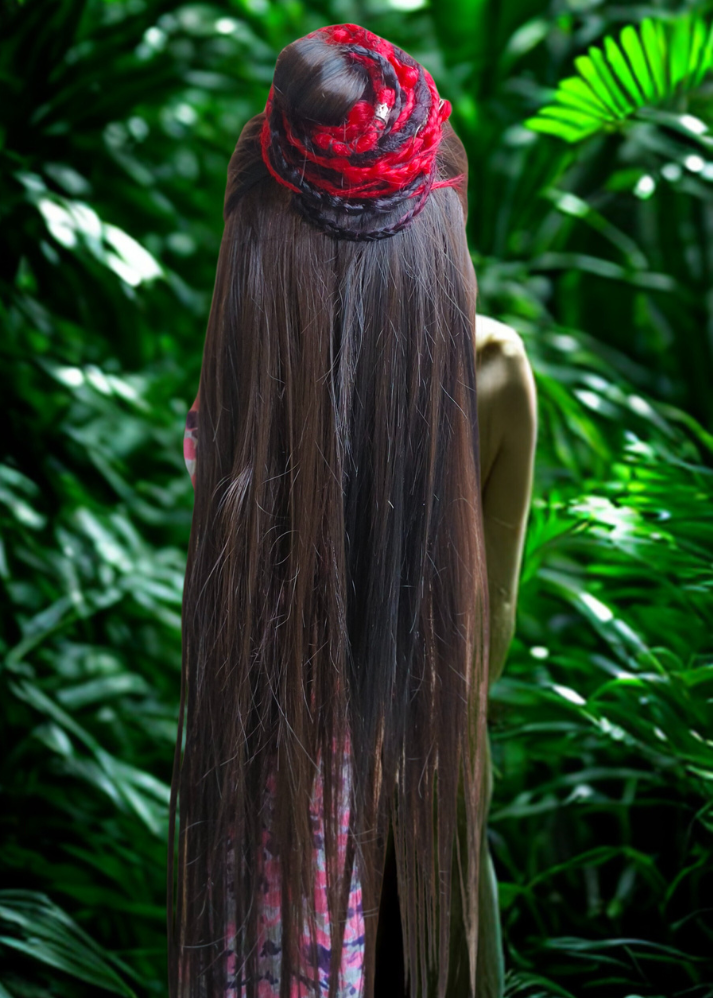 Dreads and Braids Band Red and Black