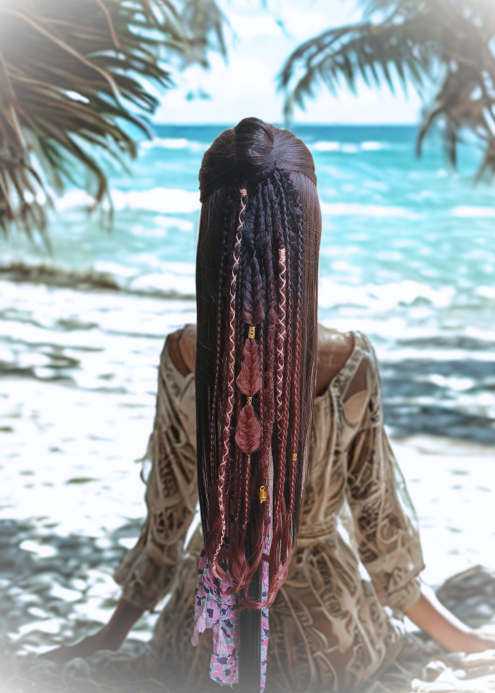 Brown Dreads and Braids Hair Band