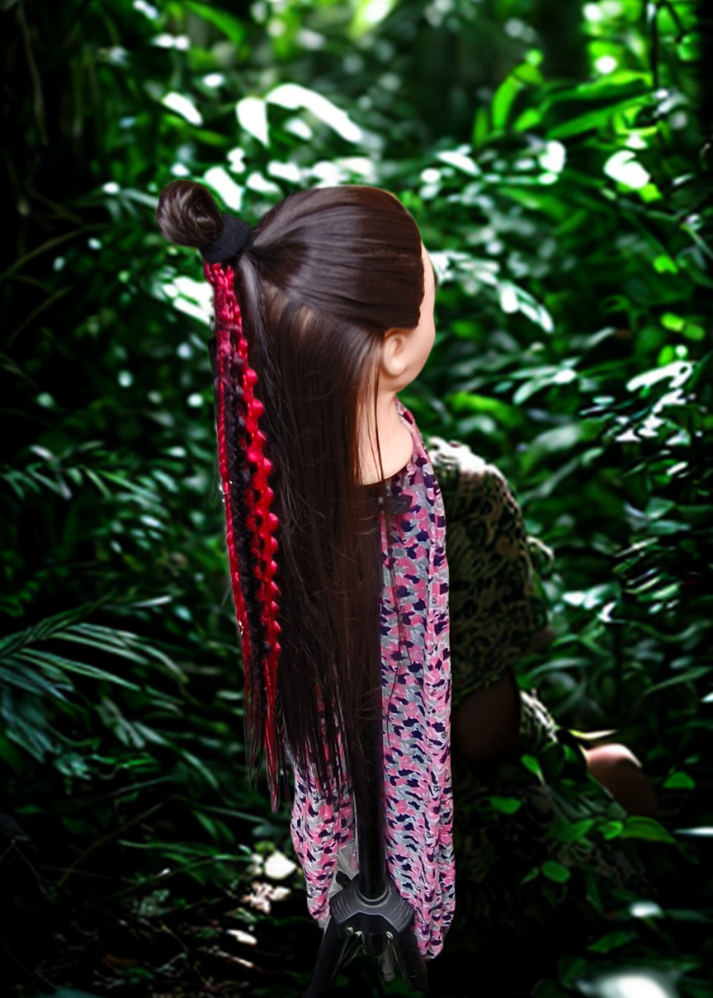 Dreads and Braids Band Red and Black
