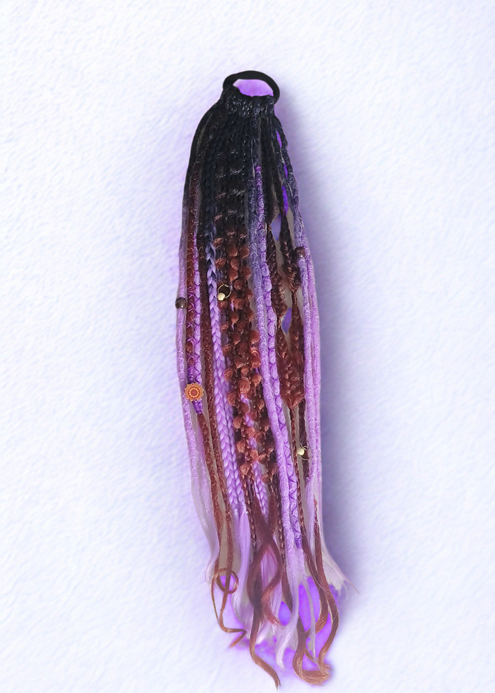 Dreads and Braids Hair Band Purple Brown