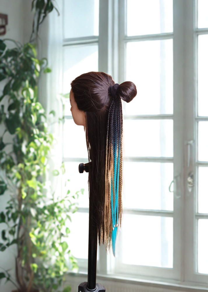 Dreads and Braids Hair Band Blue Golden