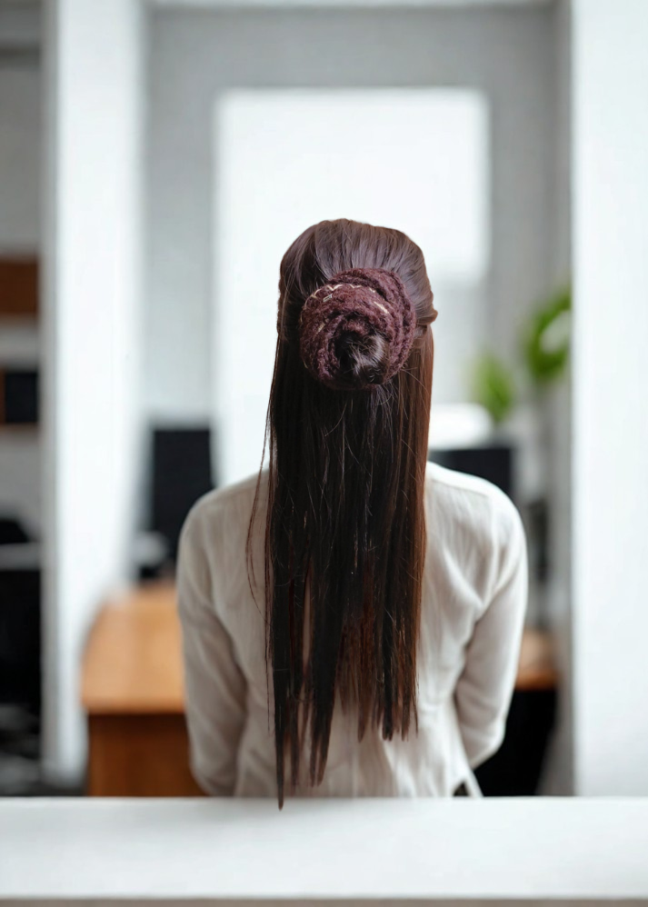 Dark Brown Dreadlok Hairband 22 inch, 12 dreadlock strips