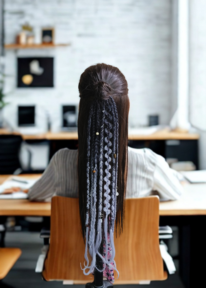 Dreadlock Band Black and Dark Grey